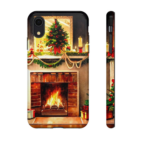 Warm Chirstmas Hearth - Impact Resistant Phone Case iPhone XR Glossy
